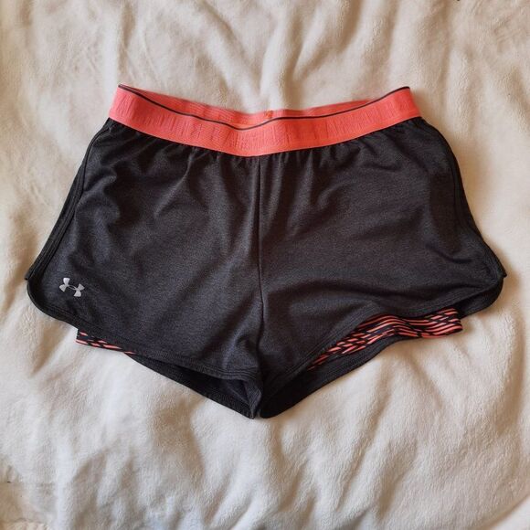 Orange and Gray Under Armour Shorts Size Small - Picture 2 of 6